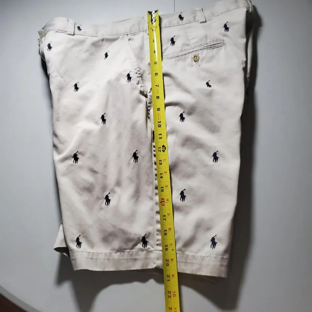 POLO Ralph Lauren Prospect Short in Light Tan with Allover Pony sz 36w - Picture 13 of 16